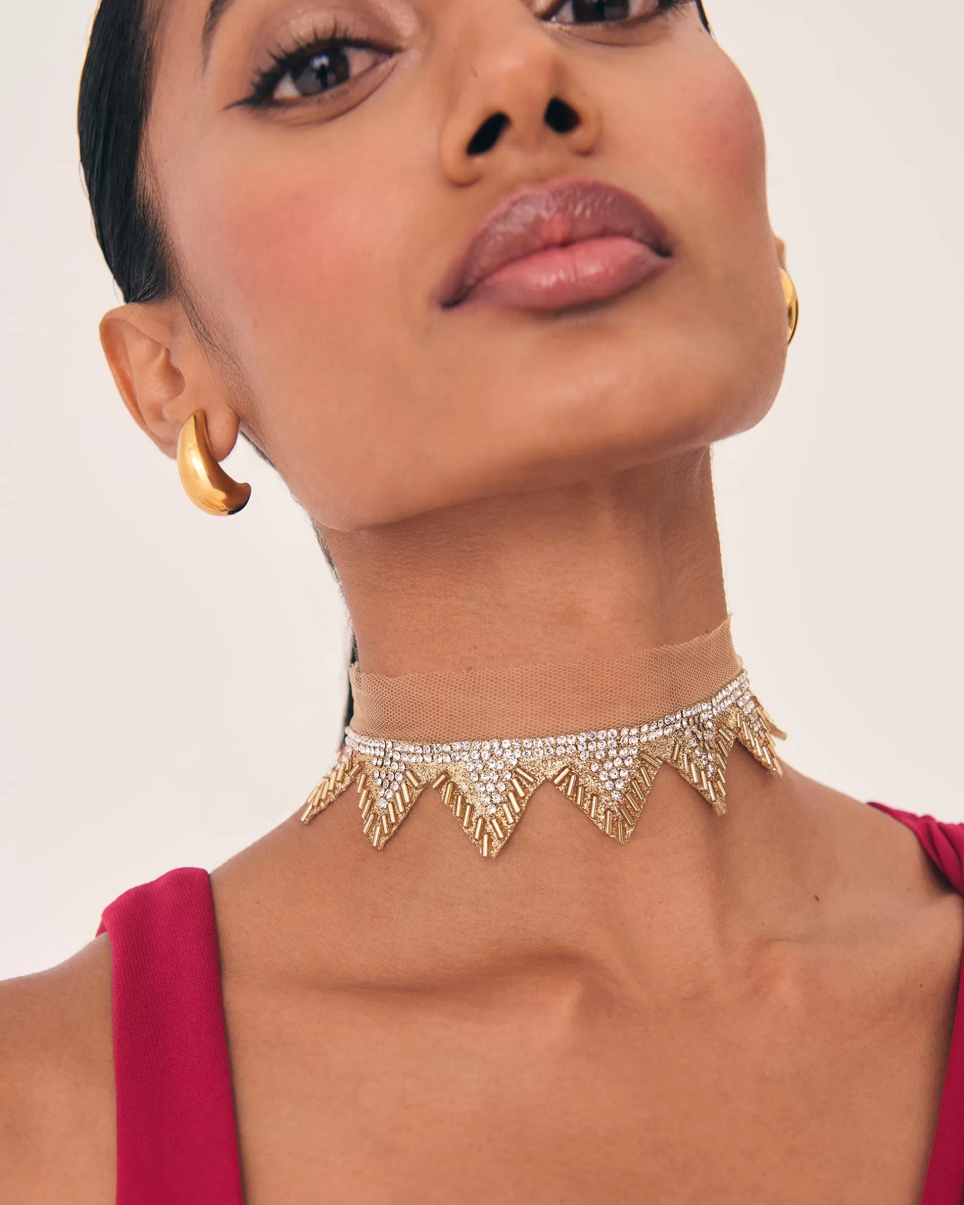 Lady Pipa Joyas-Choker Triangle De Strawberry Fanatic