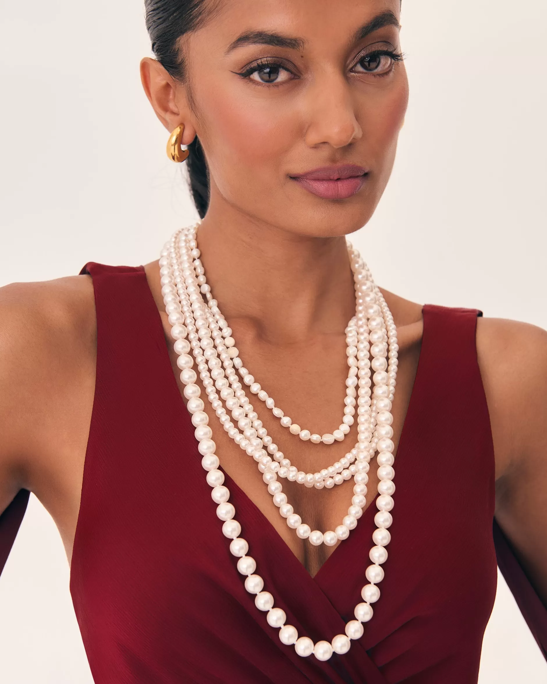 Lady Pipa Joyas-Collar De Perlas Abani De Sita Nevado