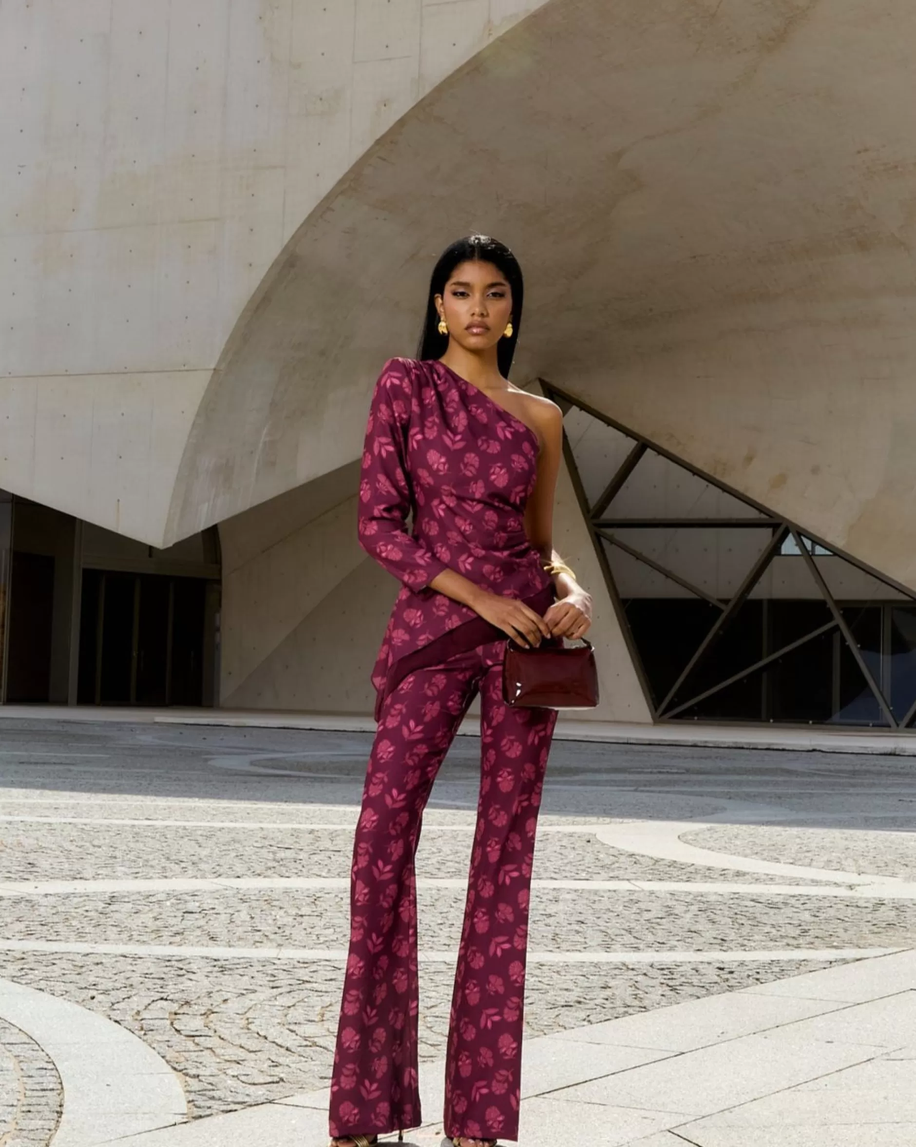 Lady Pipa Sets | Faldas Y Pantalones-Pantalón Alsacia Manila Berenjena