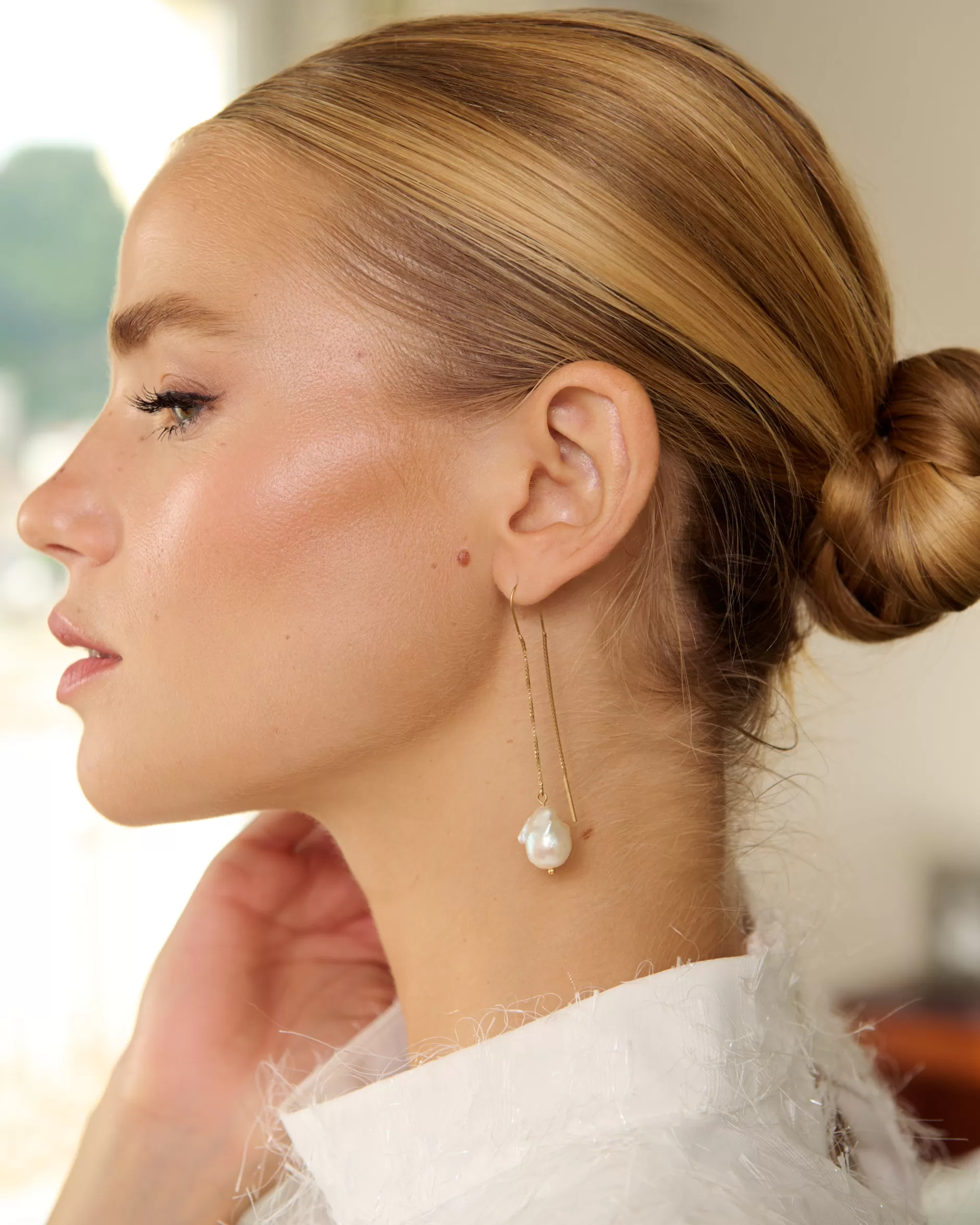 Lady Pipa Joyas-Pendientes Pearl De Malababa
