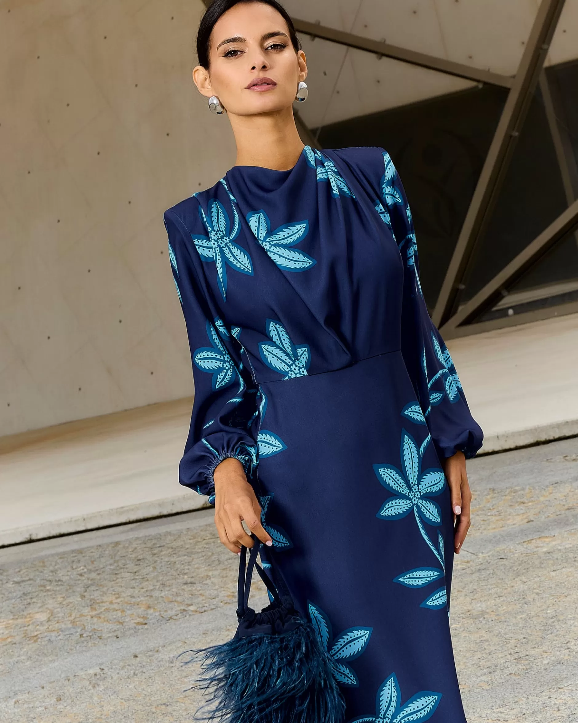 Lady Pipa Vestidos-Vestido Boheme Nenúfar Azul